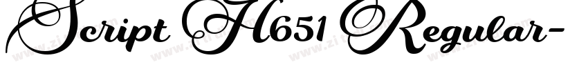 Script H651 Regular字体转换